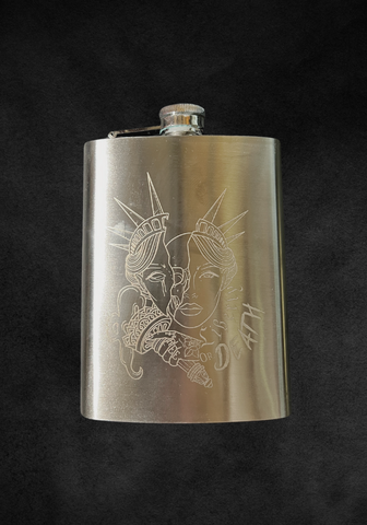 Liberty or Death Hip Flask