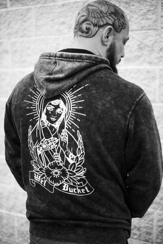 Mineral Wash Mortar Mary Hoodie